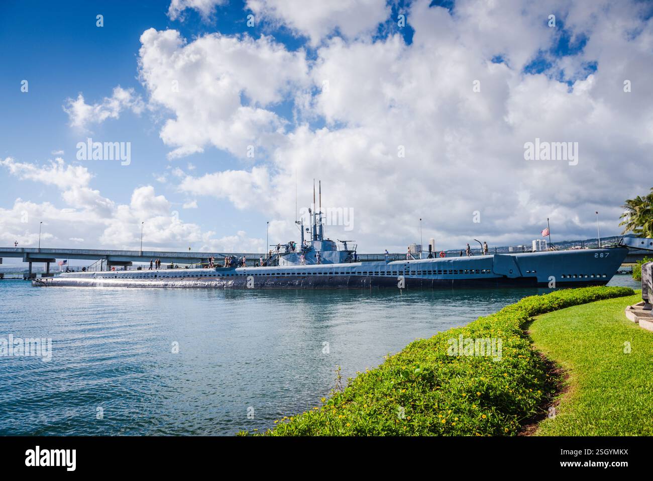 Honolulu, Hawaii – USA – 30. August 2018: Pearl Harbor National Memorial, ehrt die Opfer des Angriffs vom 7. Dezember 1941. Stockfoto