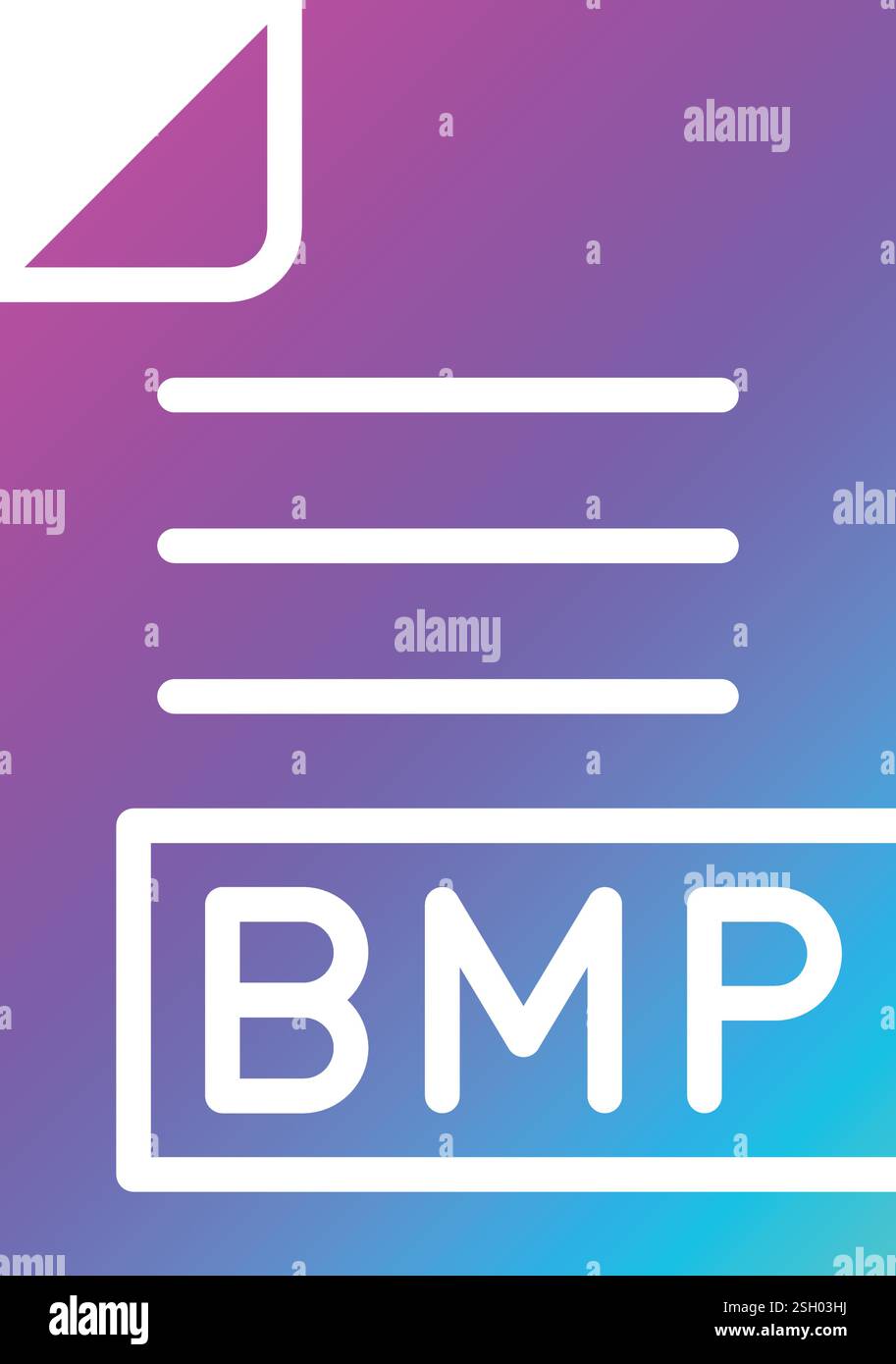 BMP-Vektorsymbol Konstruktionsabbildung Stock Vektor