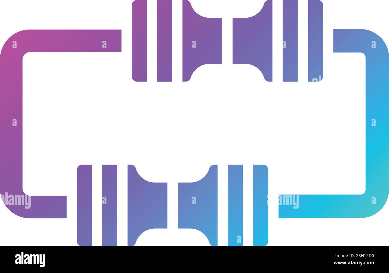 Widerstandsvektor-Symbol Konstruktionsabbildung Stock Vektor