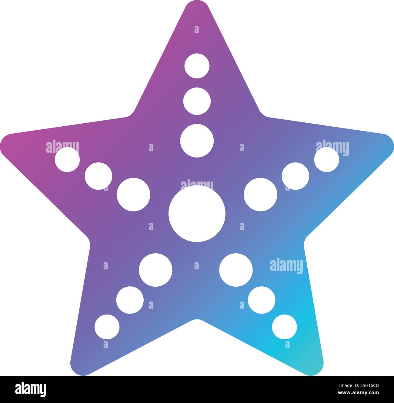 Sternfisch-Vektor-Symbol Design-Illustration Stock Vektor
