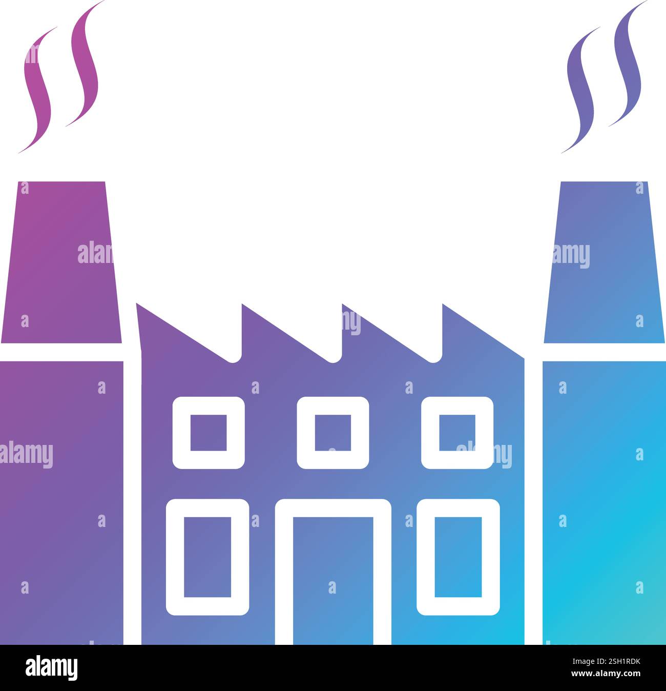 Kernkraftwerk Vektor-Symbol Design-Illustration Stock Vektor