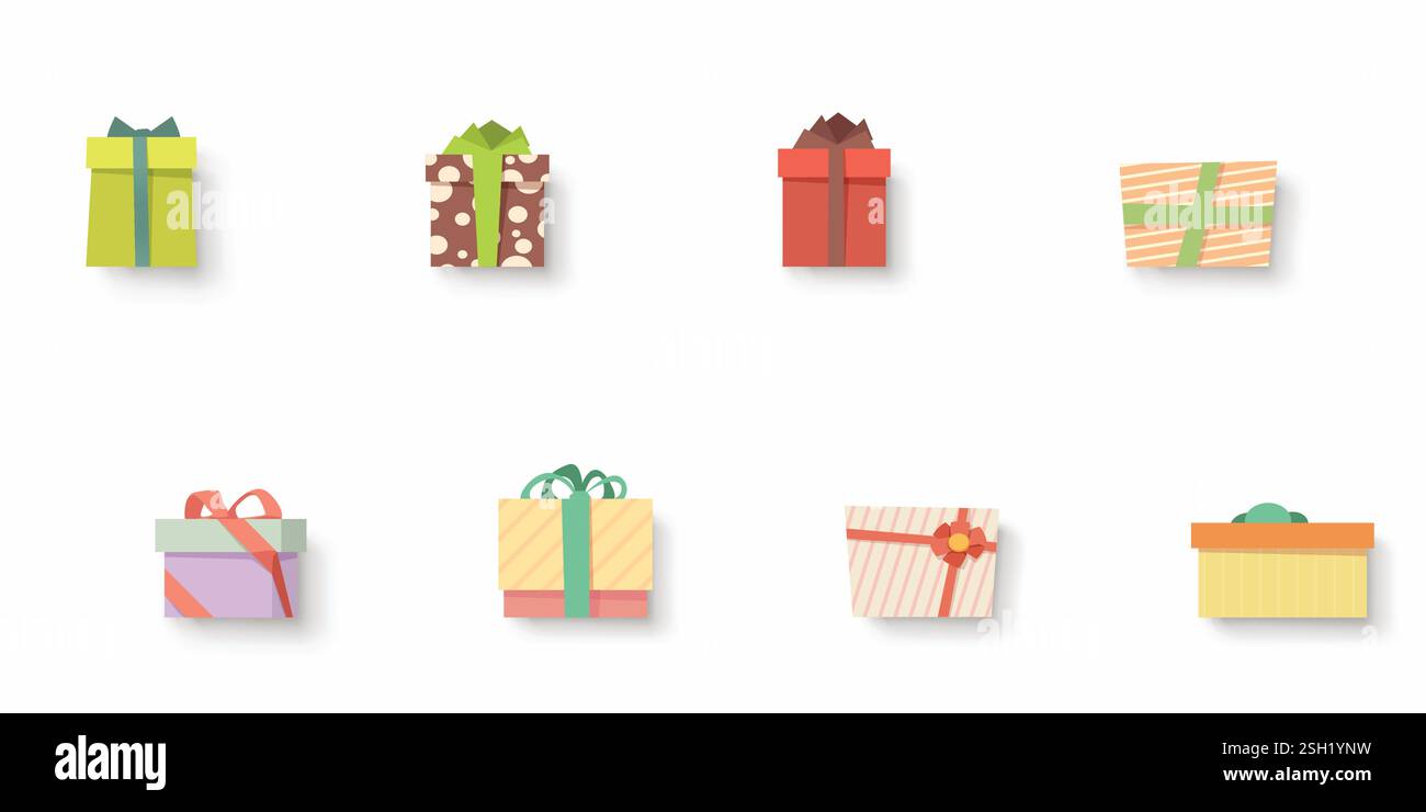 weihnachten präsentiert sich mit Schatten in nahtlosem Muster Stock Vektor