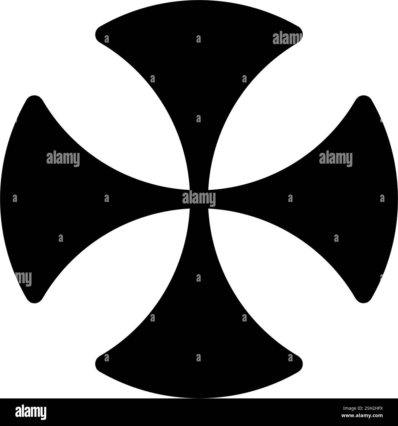 Symbol für das maltesische Kreuz Stock Vektor