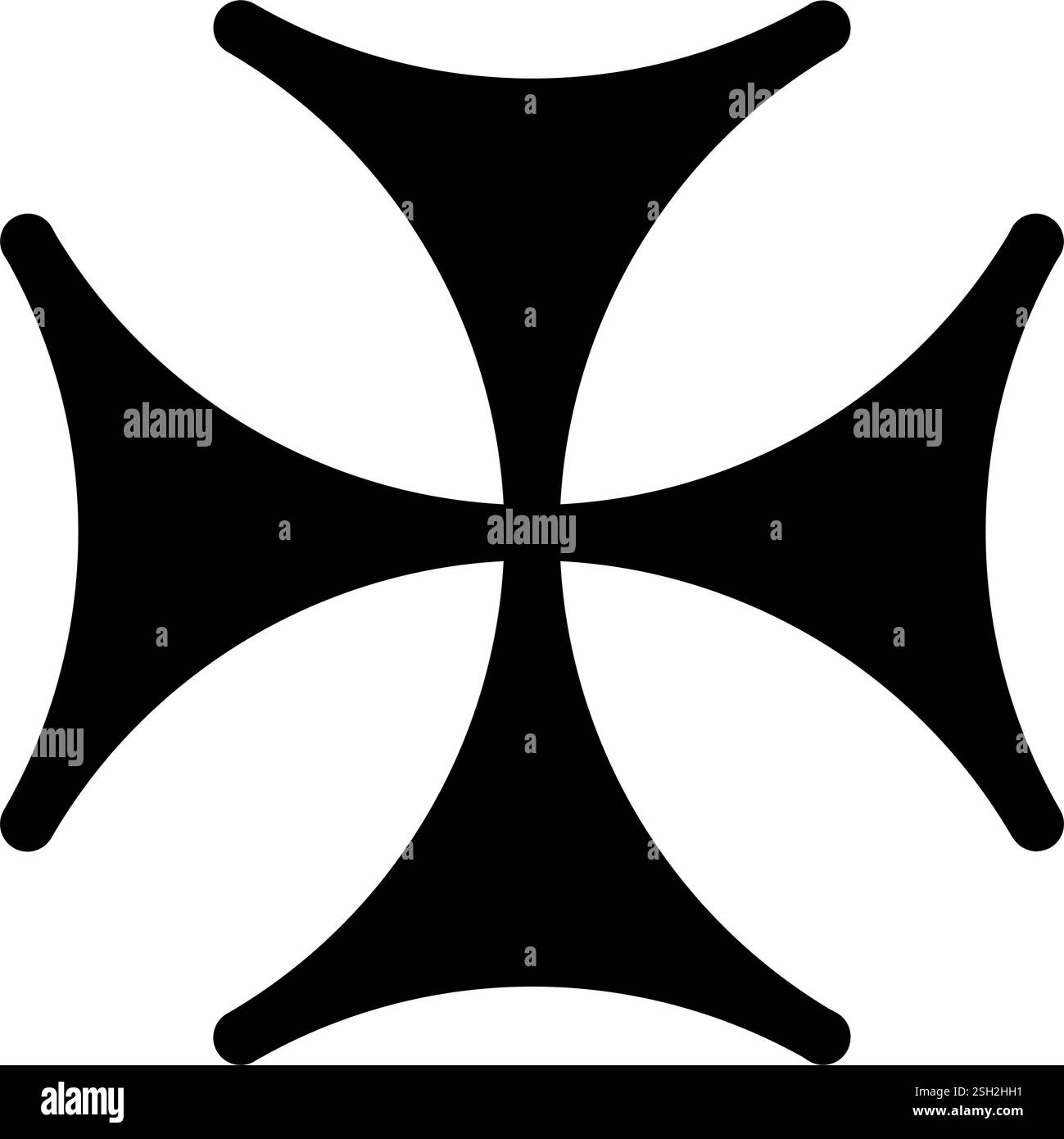 Symbol für das maltesische Kreuz Stock Vektor