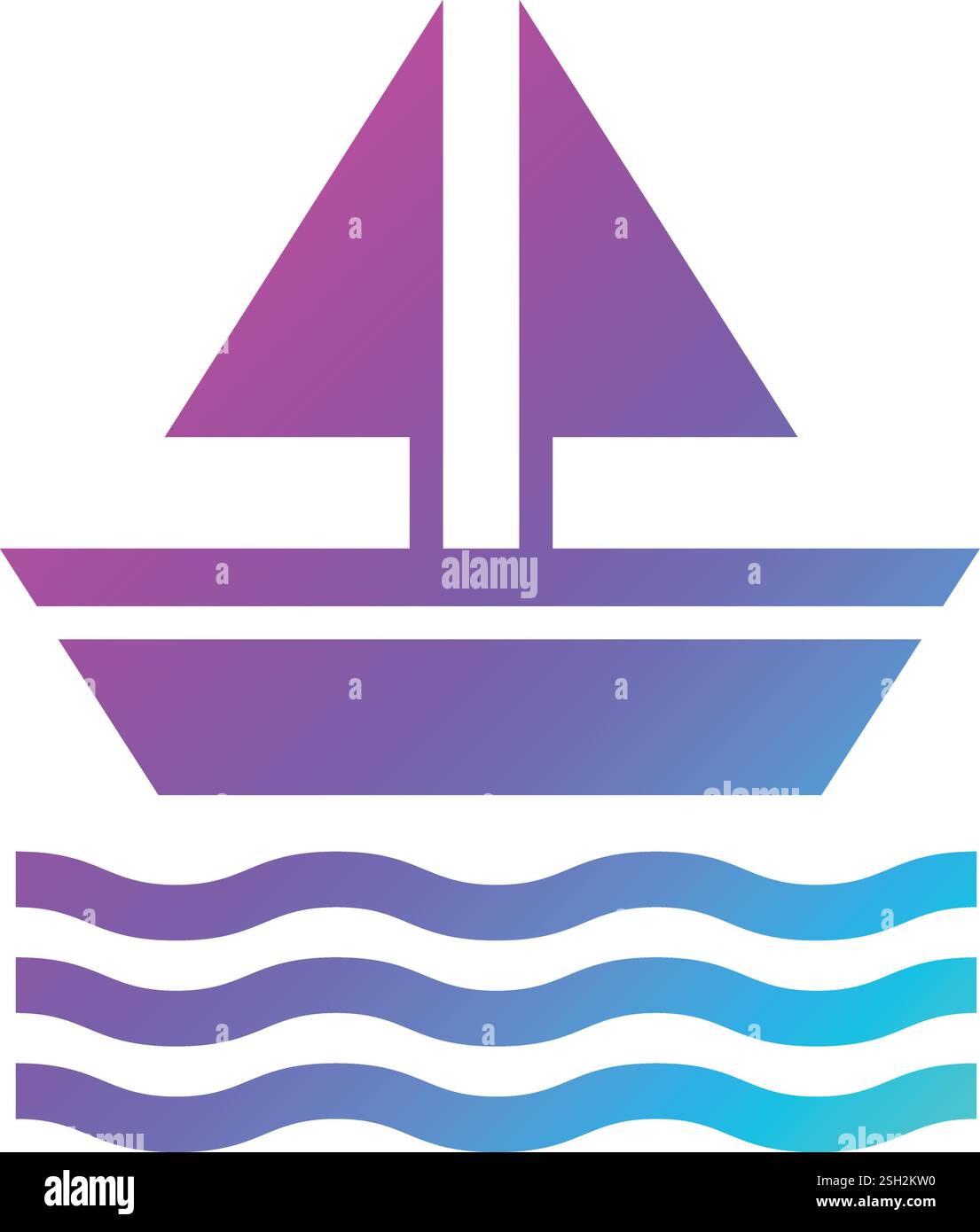 Bootsvektor-Symbol Design-Illustration Stock Vektor