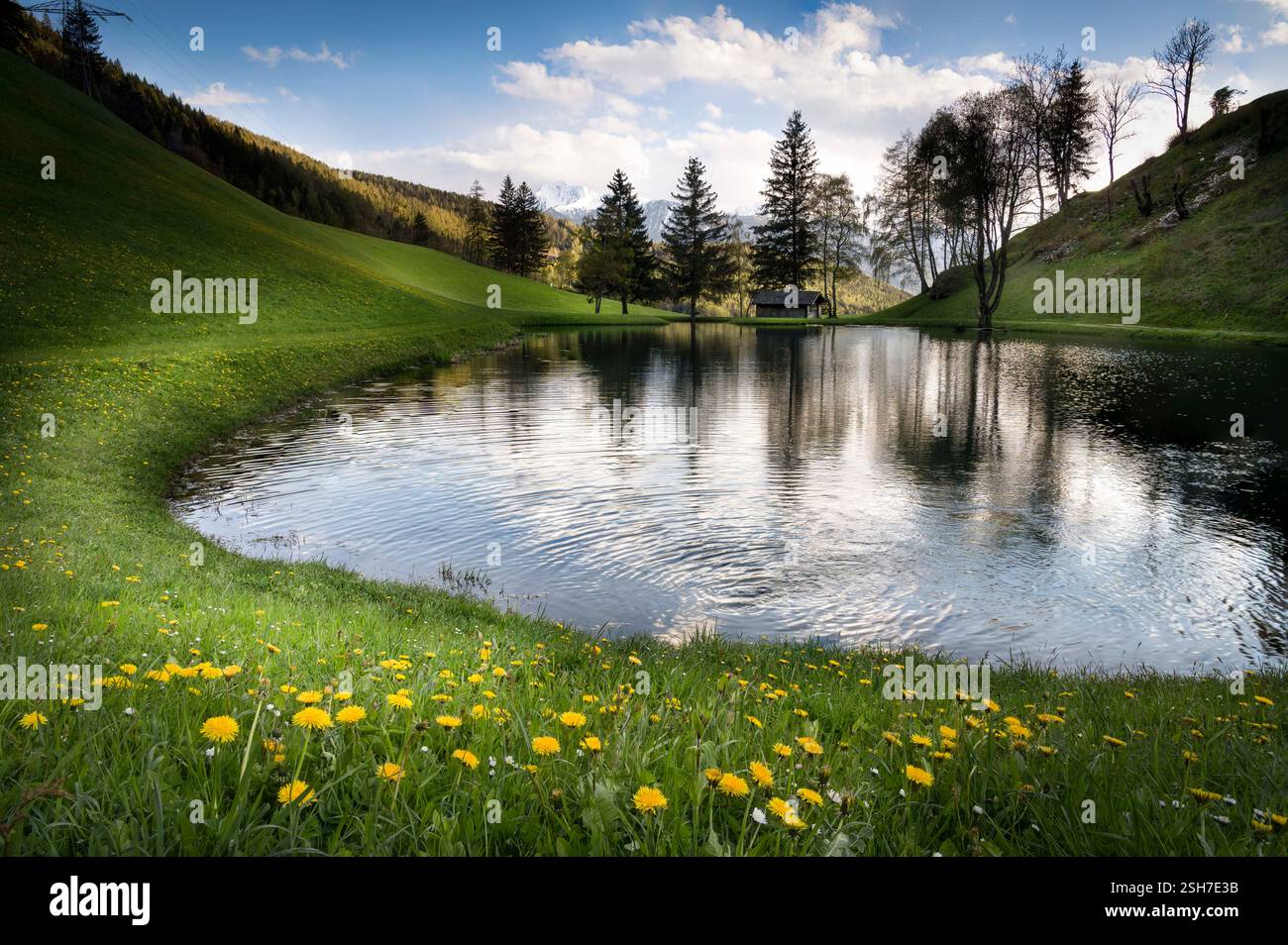 Berg-See-Reflexionen Stockfoto