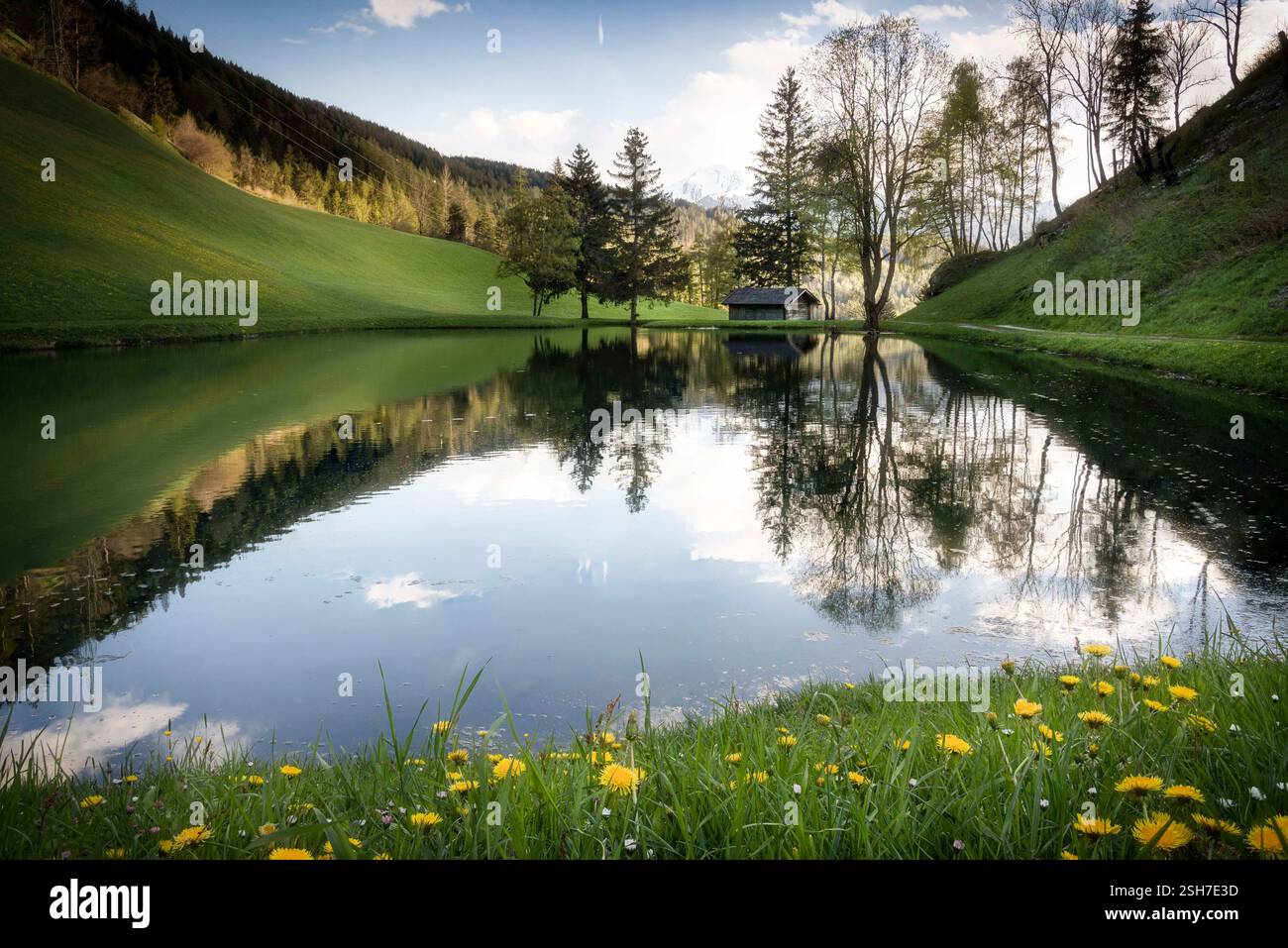 Berg-See-Reflexionen Stockfoto