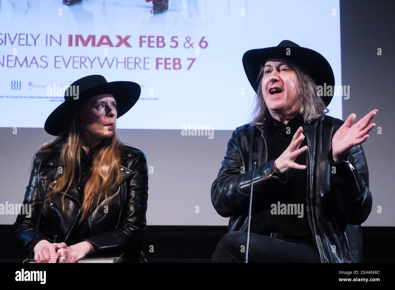 London, Großbritannien. Februar 2025. Allison McGourty und Bernard MacMahon auf der Bühne im Mark Kermode in 3D. Foto von Julie Edwards./Alamy Live News Stockfoto