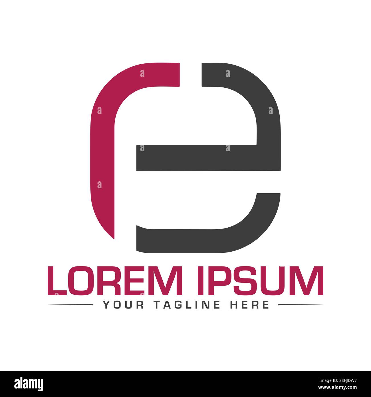 Logodesign mit RG-Buchstaben Stock Vektor