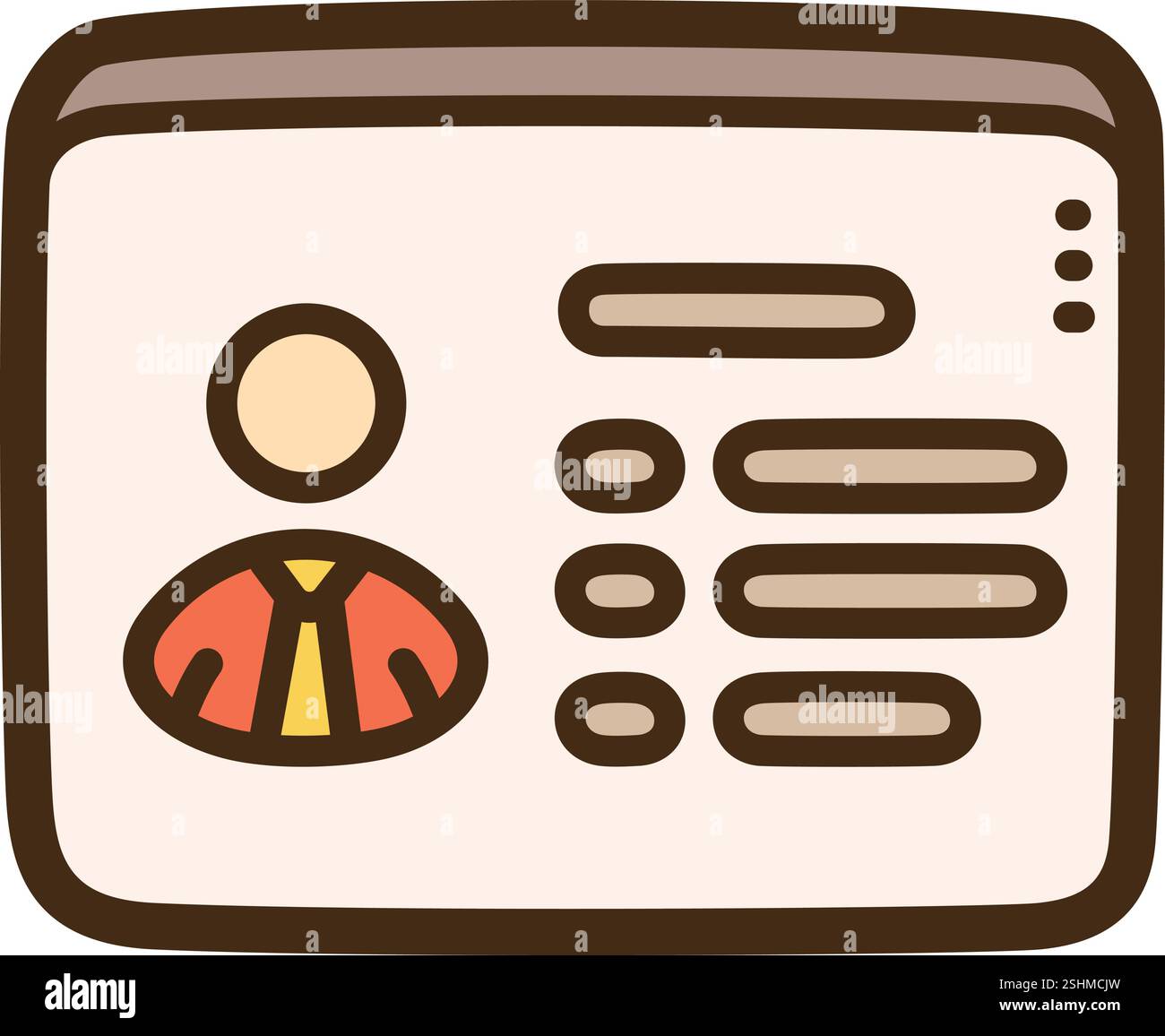 Visitenkartenvektor Kritzelillustration und Grafik. Teil der Geschäfts- und Bürokategorie. Stock Vektor