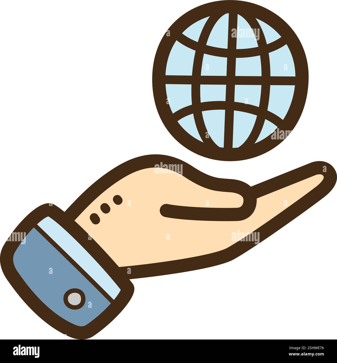 Globale Zielvektor-Kritzelillustration und Grafik. Teil der Geschäfts- und Bürokategorie. Stock Vektor