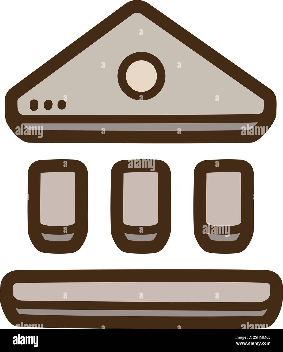Büro-Vektor-Kritzelillustration und Grafik. Teil der Geschäfts- und Bürokategorie. Stock Vektor