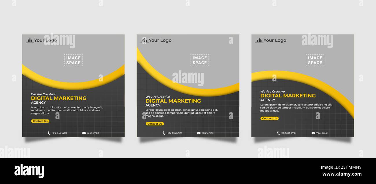 Postvorlage für digitales Marketing in sozialen Medien Stock Vektor