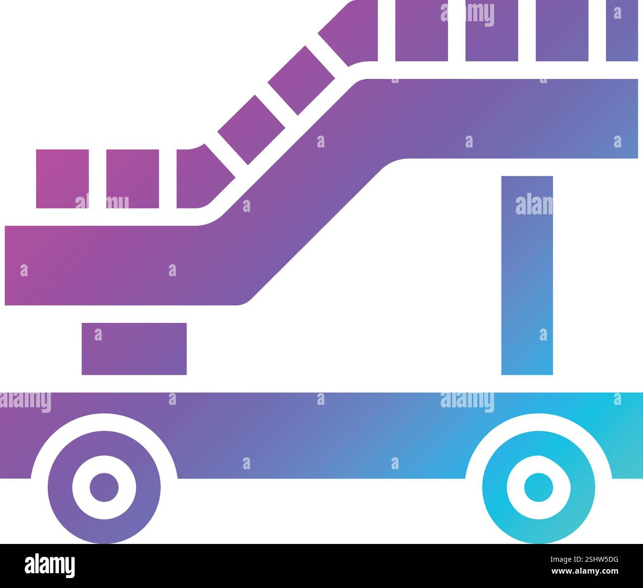 Flugzeug Treppe Vektor Symbol Design Illustration Stock Vektor