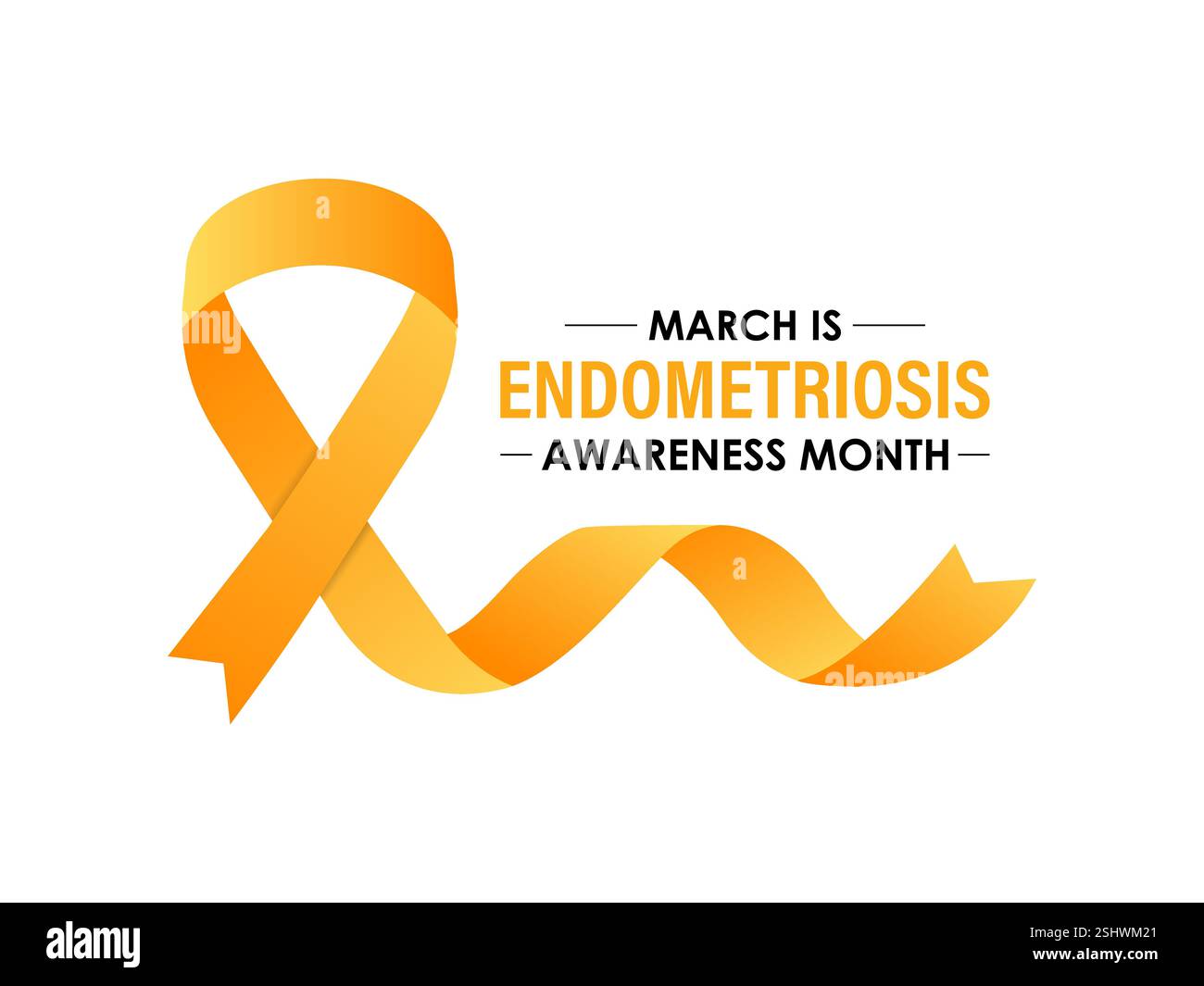 Der Monat Endometriose Awareness wird jedes Jahr im März beobachtet, um das Bewusstsein für Endometriose zu schärfen, eine chronische und oft schmerzhafte Erkrankung. Chronisch. Stock Vektor