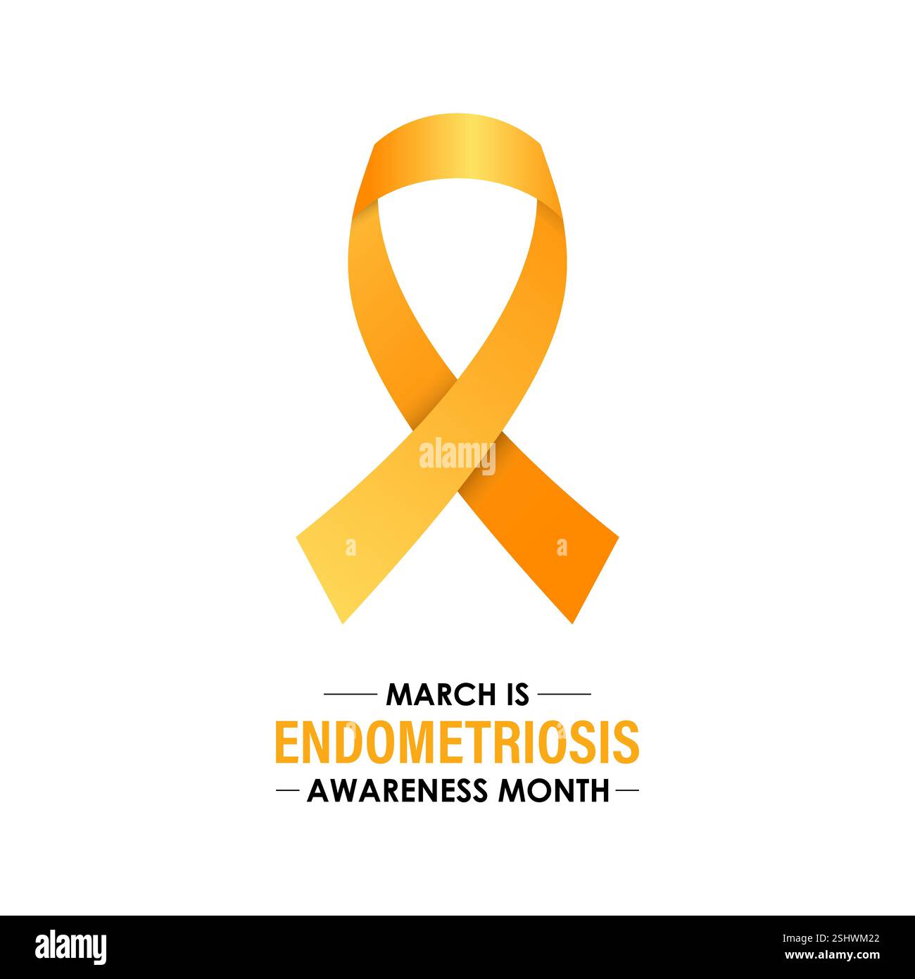 Der Monat Endometriose Awareness wird jedes Jahr im März beobachtet, um das Bewusstsein für Endometriose zu schärfen, eine chronische und oft schmerzhafte Erkrankung. Chronisch. Stock Vektor