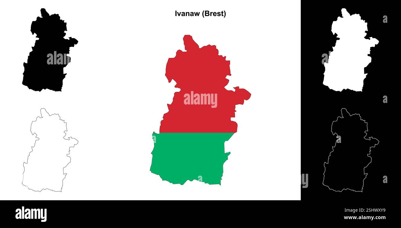 Stadtplan Ivanaw Stock Vektor