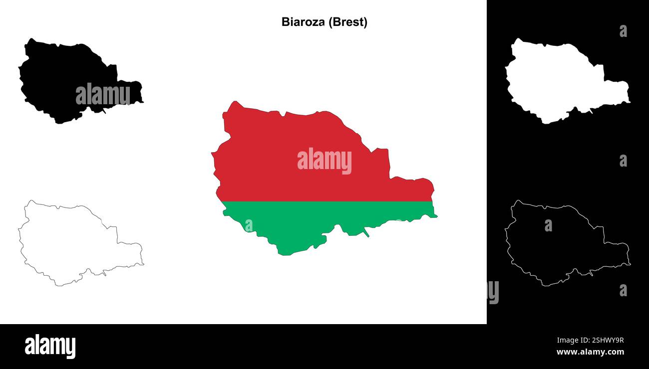 Stadtplan Biaroza Stock Vektor