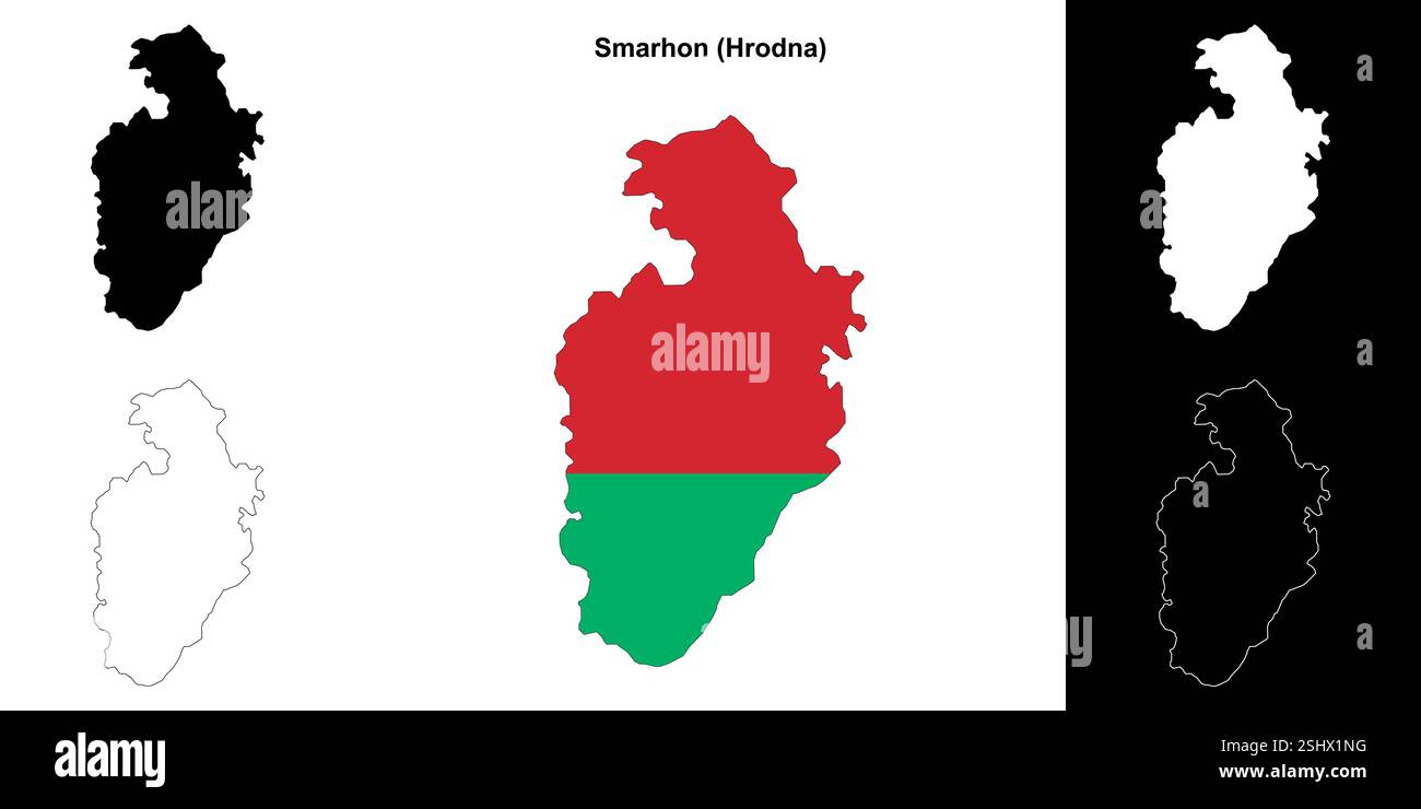 Stadtplan Smarhon Stock Vektor