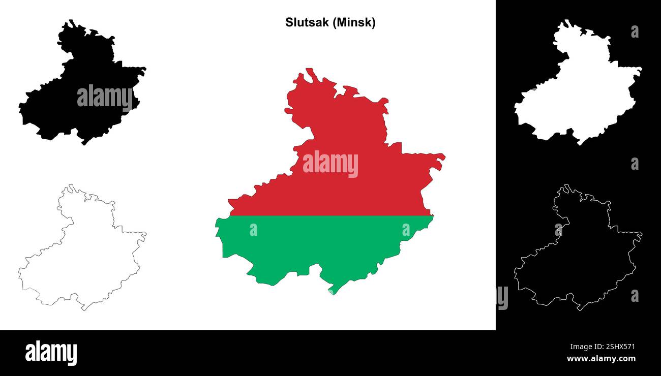 Stadtplan Slutsak Stock Vektor