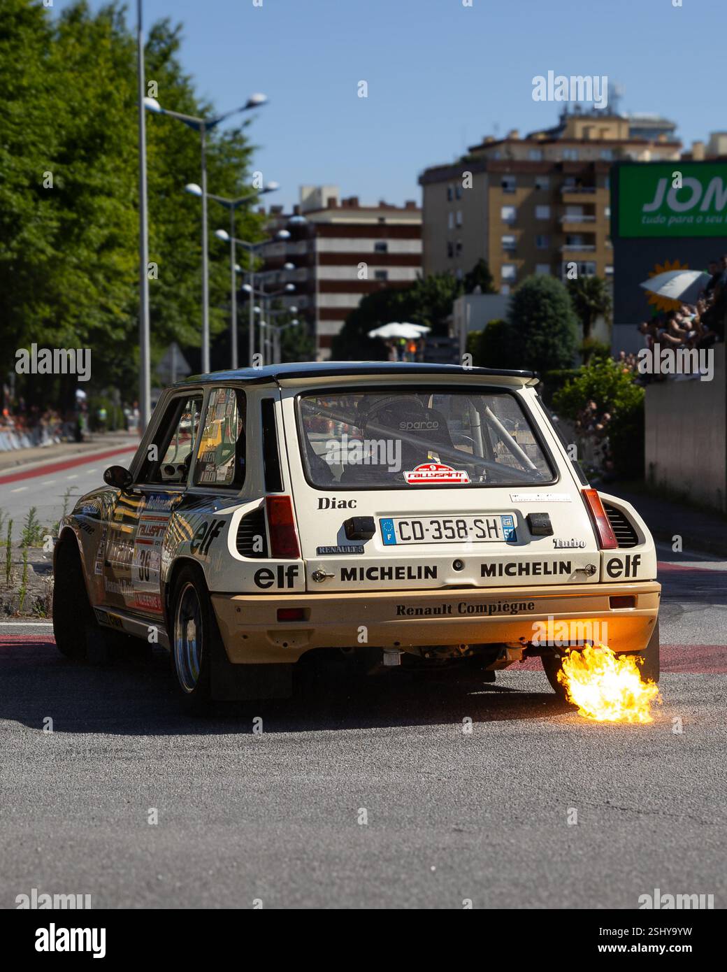 Feuerhemmender Renault 5 Turbo. Stockfoto