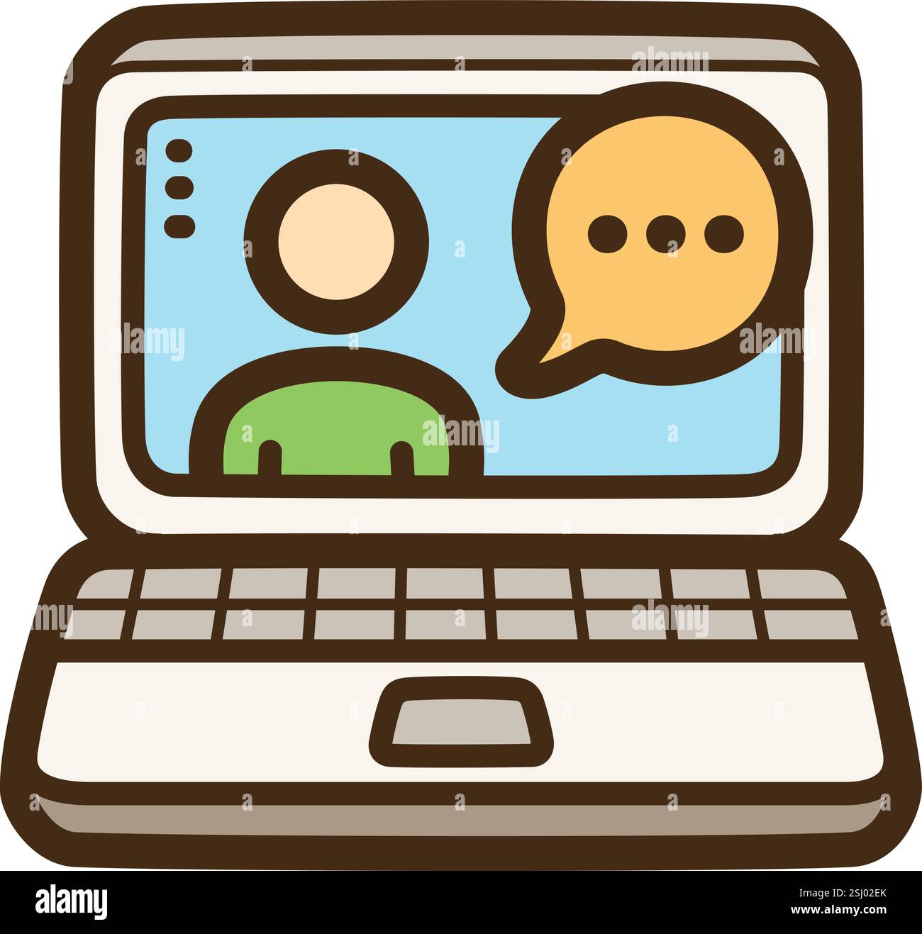 Illustration und Grafik des Laptop-Vektors. Teil der Kommunikationskategorie. Stock Vektor