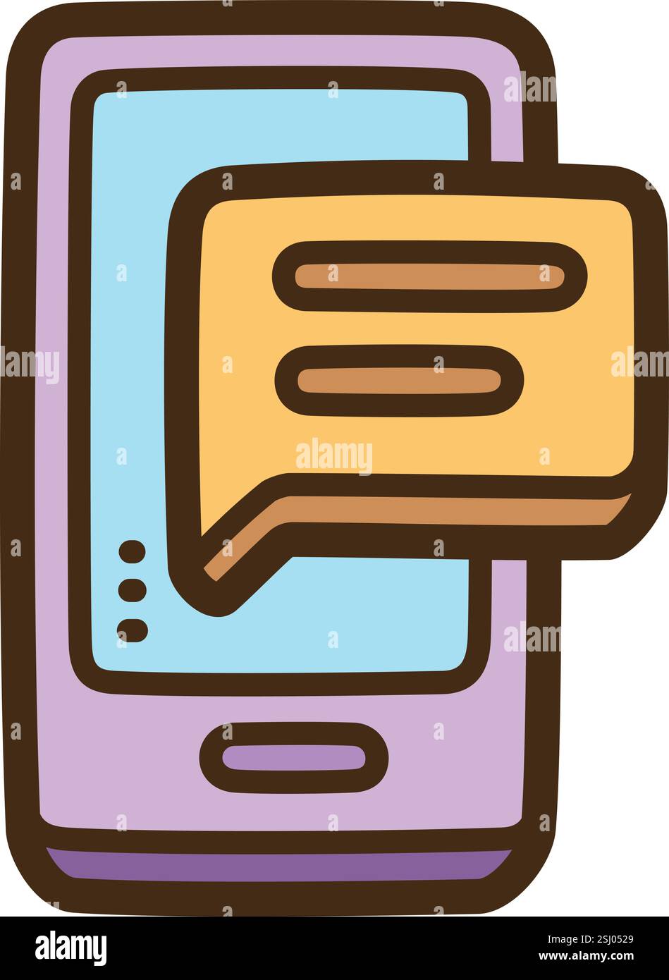 Vektor-Illustration und Grafik für Telefonnachrichten. Teil der Kategorie Kontakt. Stock Vektor