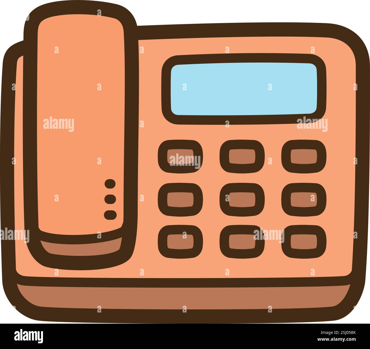 Telefon Vektor-Kritzelillustration und Grafik. Teil der Kategorie Kontakt. Stock Vektor