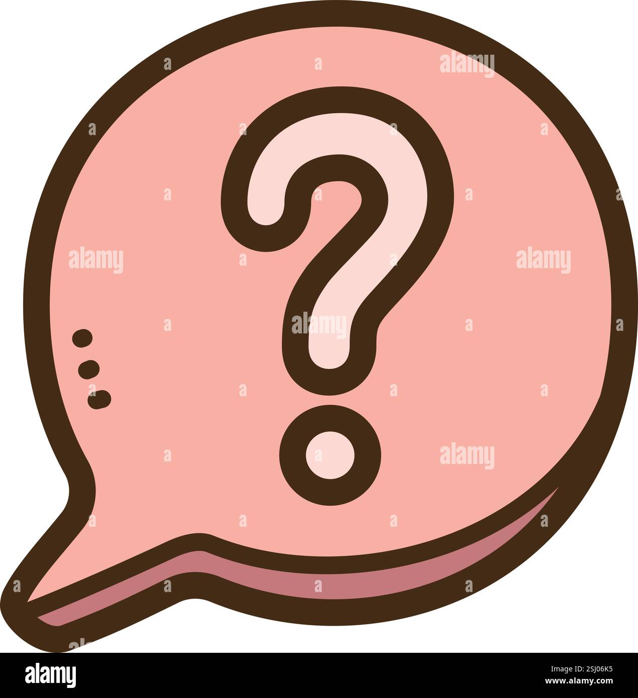 Fragen Vektor-Kritzelillustration und Grafik. Teil der Kategorie Kontakt. Stock Vektor