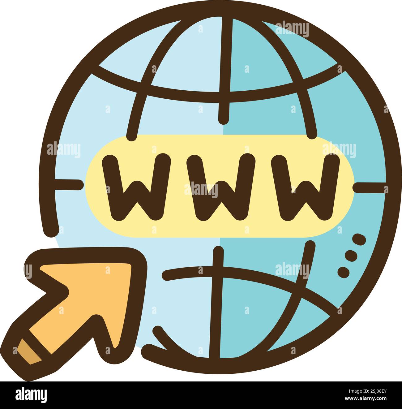 Global Business Vector Doodle Illustration und Grafik. Teil der E-Commerce-Kategorie. Stock Vektor