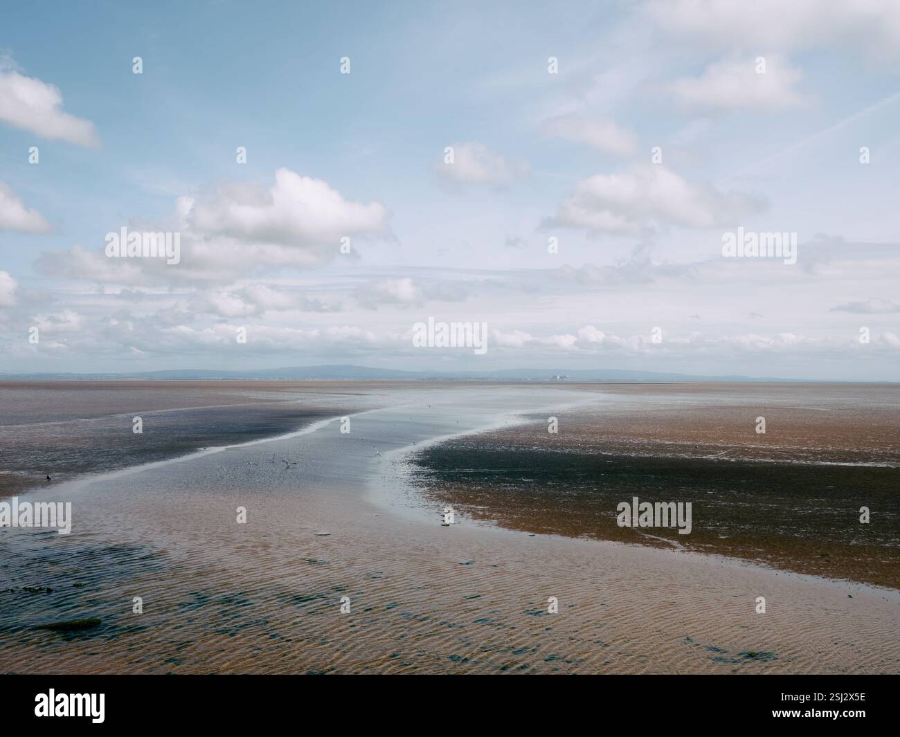 Die Ebbe-Landschaft der Furness Peninsula, Westmorland und Furness, Cumbria, England. UK Stockfoto