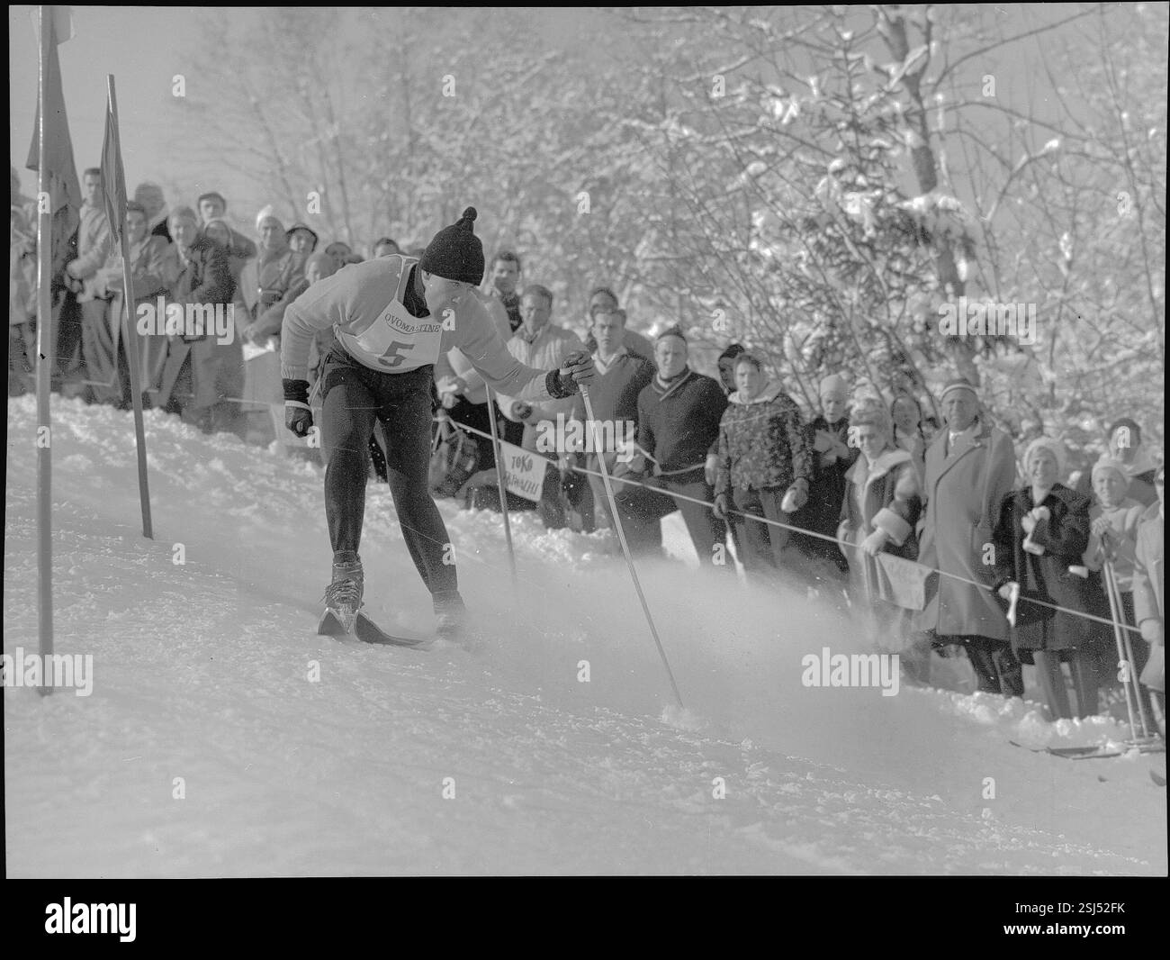 --- Roger Staub, Schweizer Skirennfahrer 1959#Roger Staub, Schweizer Skimeister 1959- RDB VON DUKAS Stockfoto