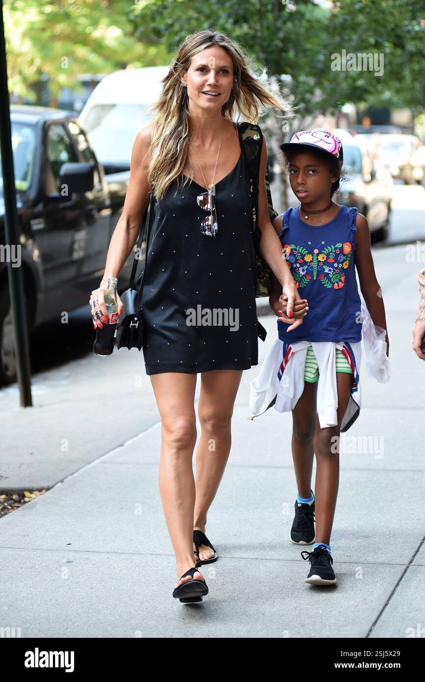 Heidi Klum und Lou Sulola Samuel wurden am 5. Juli 2018 in New York City gesehen Stockfoto