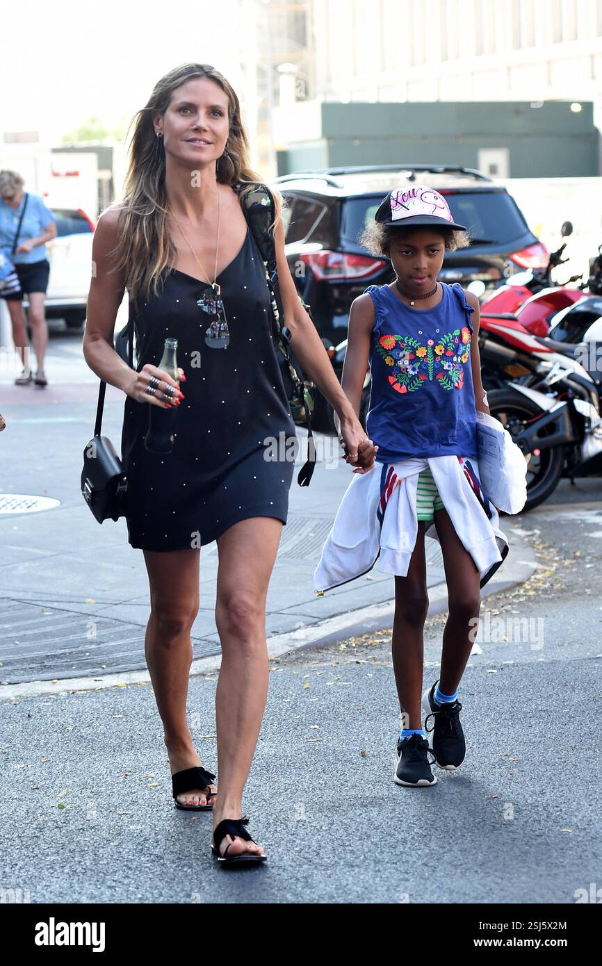 Heidi Klum und Lou Sulola Samuel wurden am 5. Juli 2018 in New York City gesehen Stockfoto