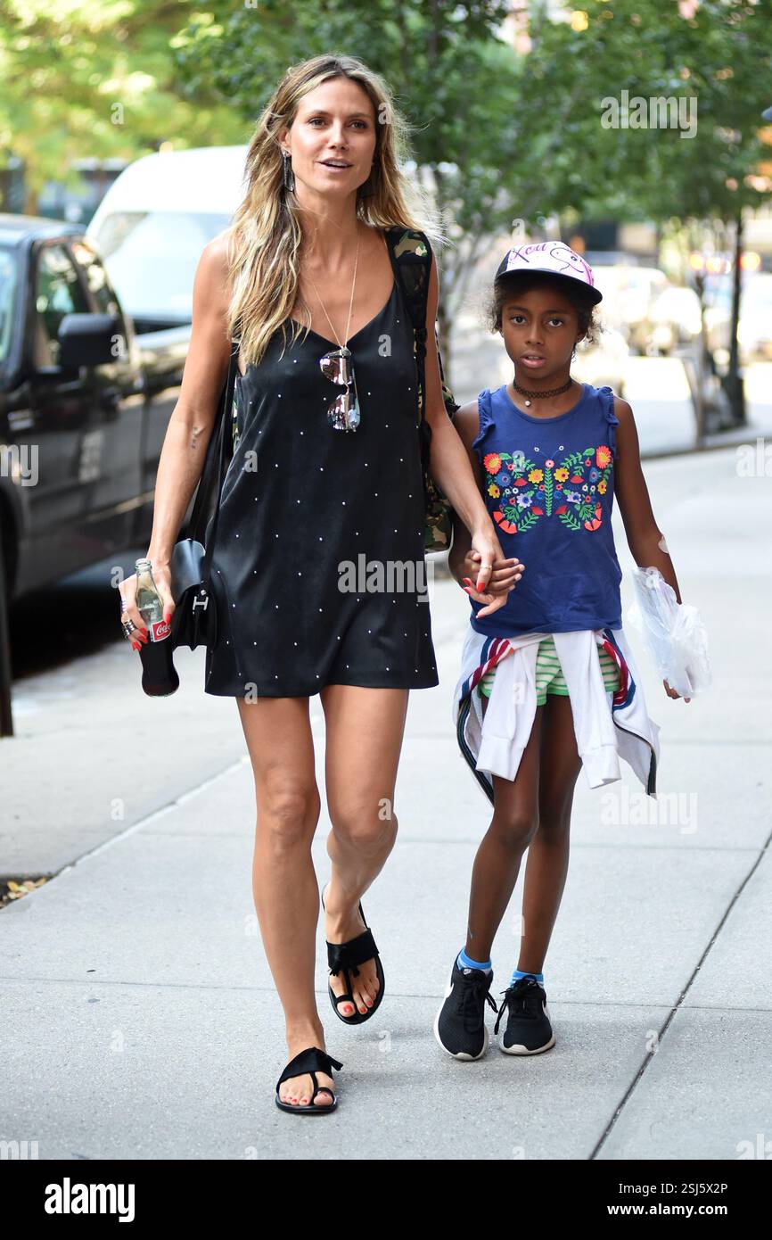 Heidi Klum und Lou Sulola Samuel wurden am 5. Juli 2018 in New York City gesehen Stockfoto
