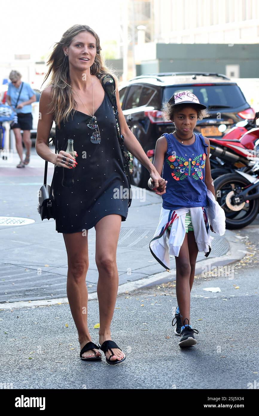 Heidi Klum und Lou Sulola Samuel wurden am 5. Juli 2018 in New York City gesehen Stockfoto