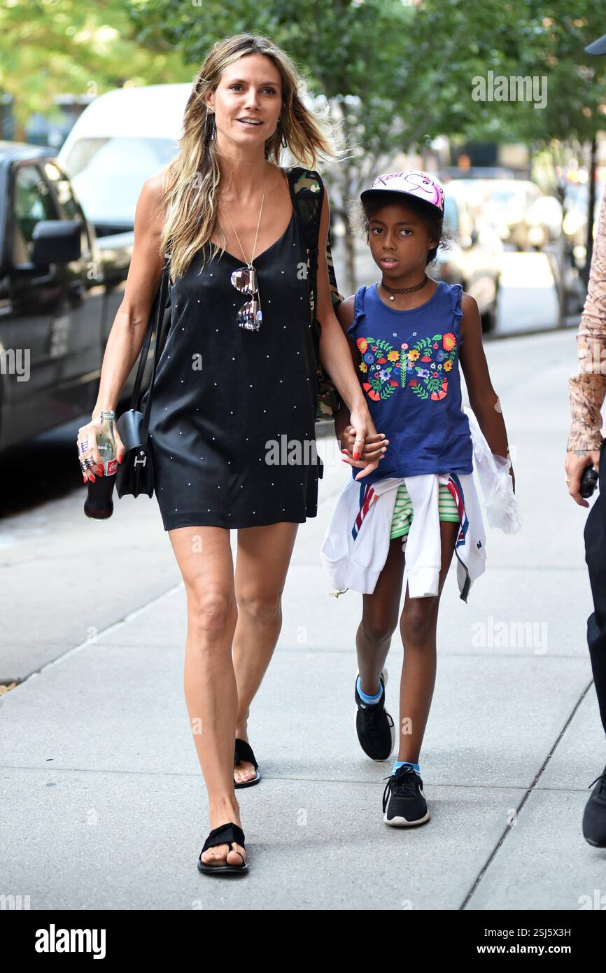 Heidi Klum und Lou Sulola Samuel wurden am 5. Juli 2018 in New York City gesehen Stockfoto