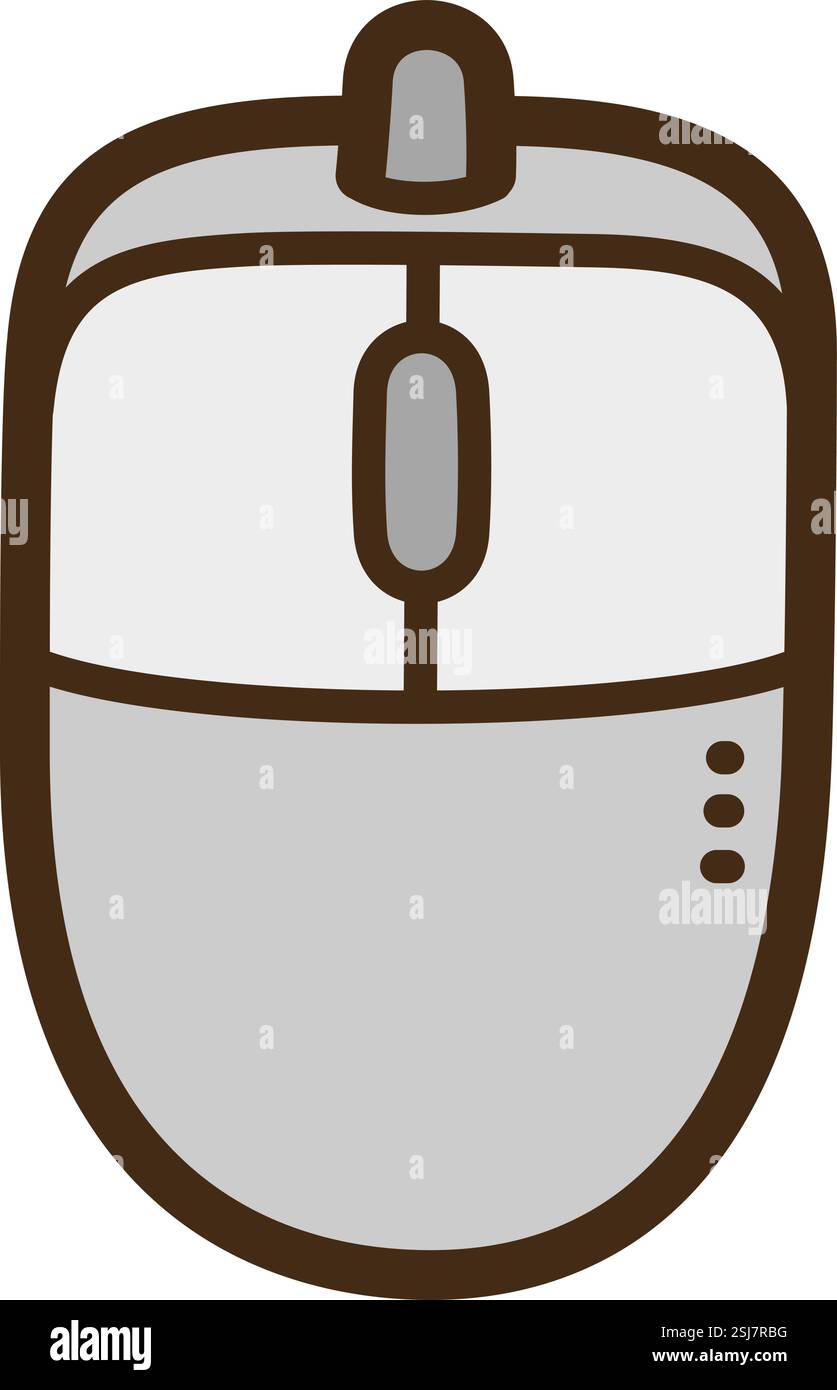 Maus-Vektor-Kritzelillustration und Grafik. Teil der elektronischen Kategorie. Stock Vektor