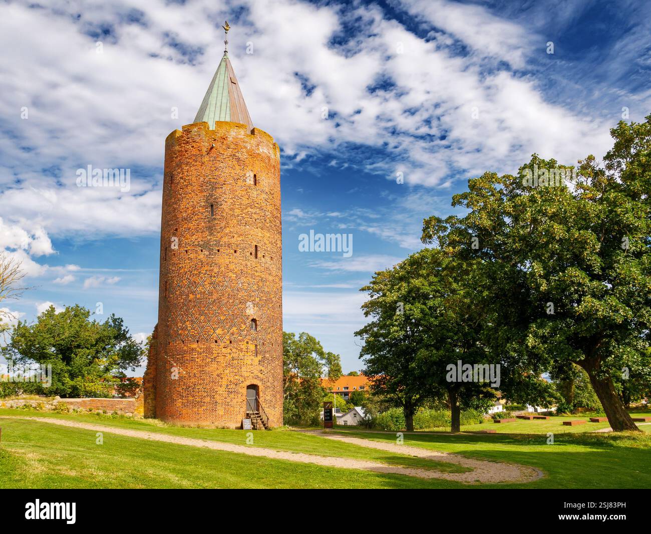 Gänseturm, am besten erhaltener Teil der Ruinen der Burg Vordingborg, in Vordingborg, Südseeland, Dänemark Stockfoto