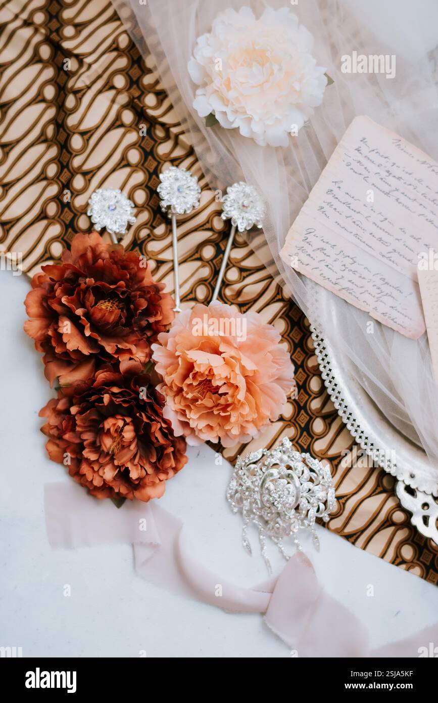 Elegantes klassisches Hintergrunddesign für Hochzeiten Stockfoto