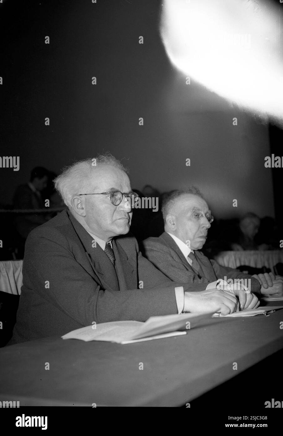 David Ben Gurion ist 22. Zionistenkongress, 1946#David Ben Gurion auf dem 22. zionistischen Kongress, 1946- RDB VON DUKAS Stockfoto