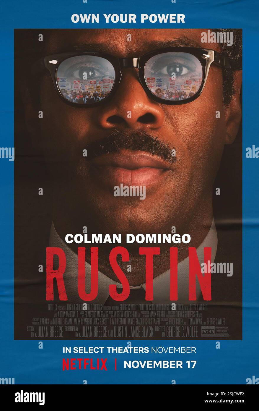 Rustin Jahr : 2023 USA Regie : George C. Wolfe Colman Domingo amerikanisches Poster Stockfoto