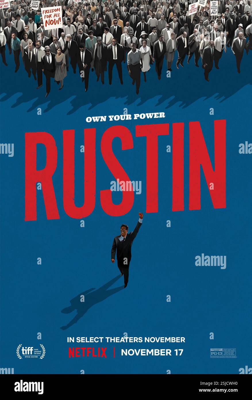 Rustin Jahr : 2023 USA Regie : George C. Wolfe Colman Domingo amerikanisches Poster Stockfoto