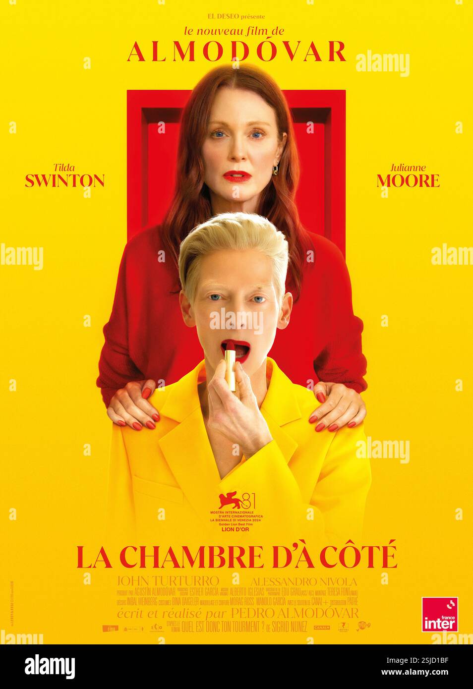 Der Raum nebenan Jahr : 2024 Spanien / USA Regie : Pedro Almodóvar Julianne Moore, Tilda Swinton französisches Poster Stockfoto
