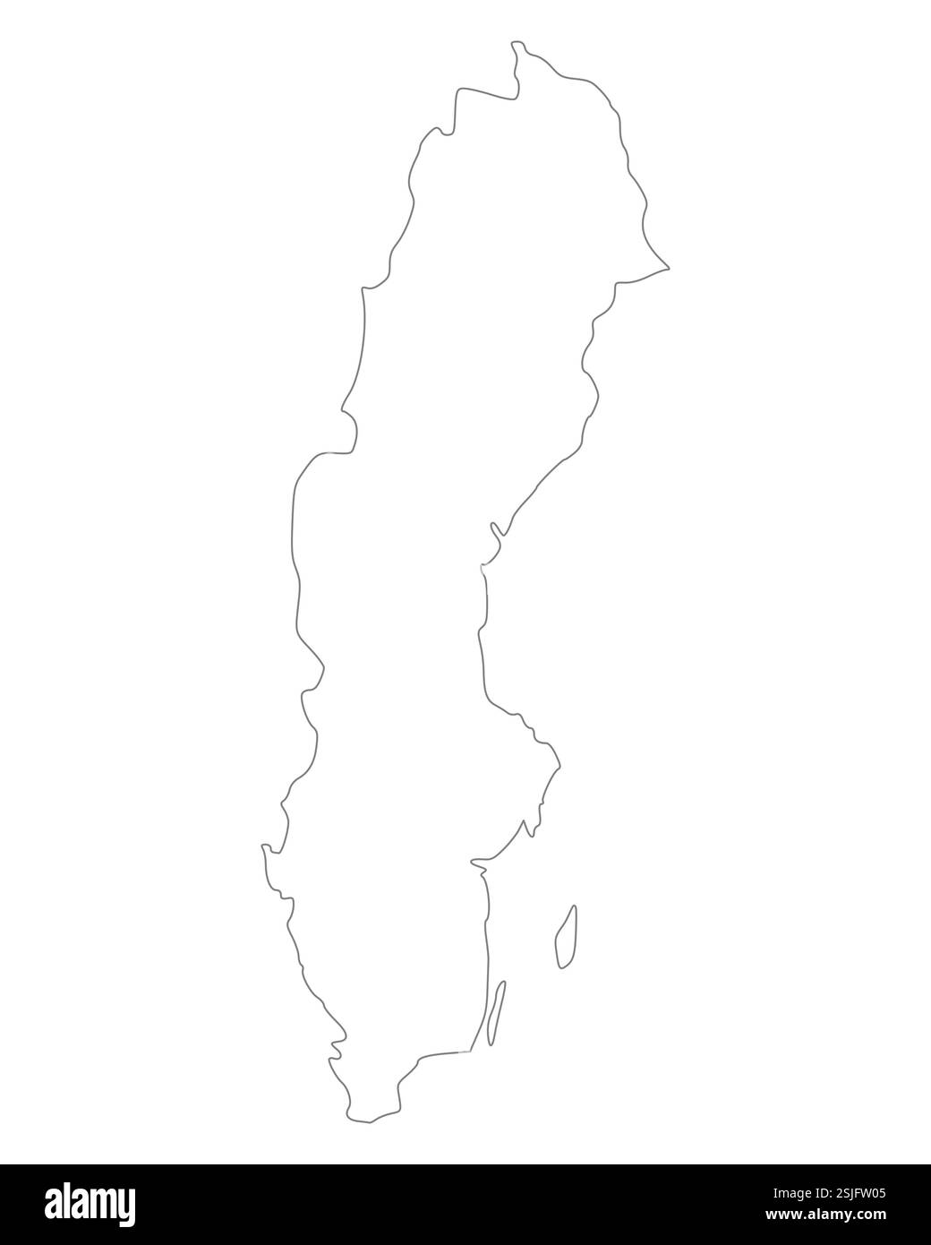 Karte von Schweden Stockfoto