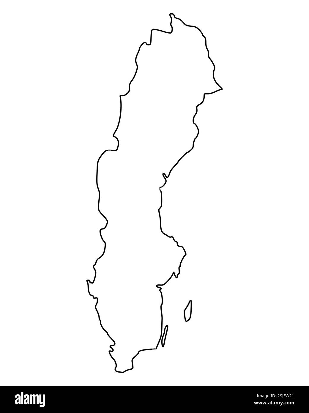 Karte von Schweden Stockfoto