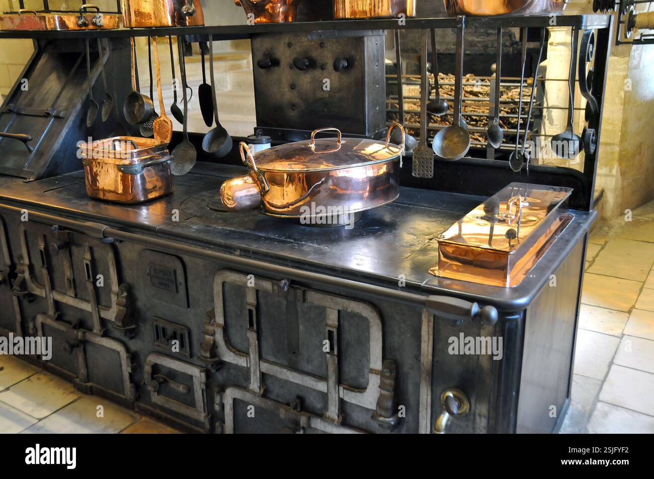 Küche, Château de Chenonceau, Frankreich, Europa Stockfoto