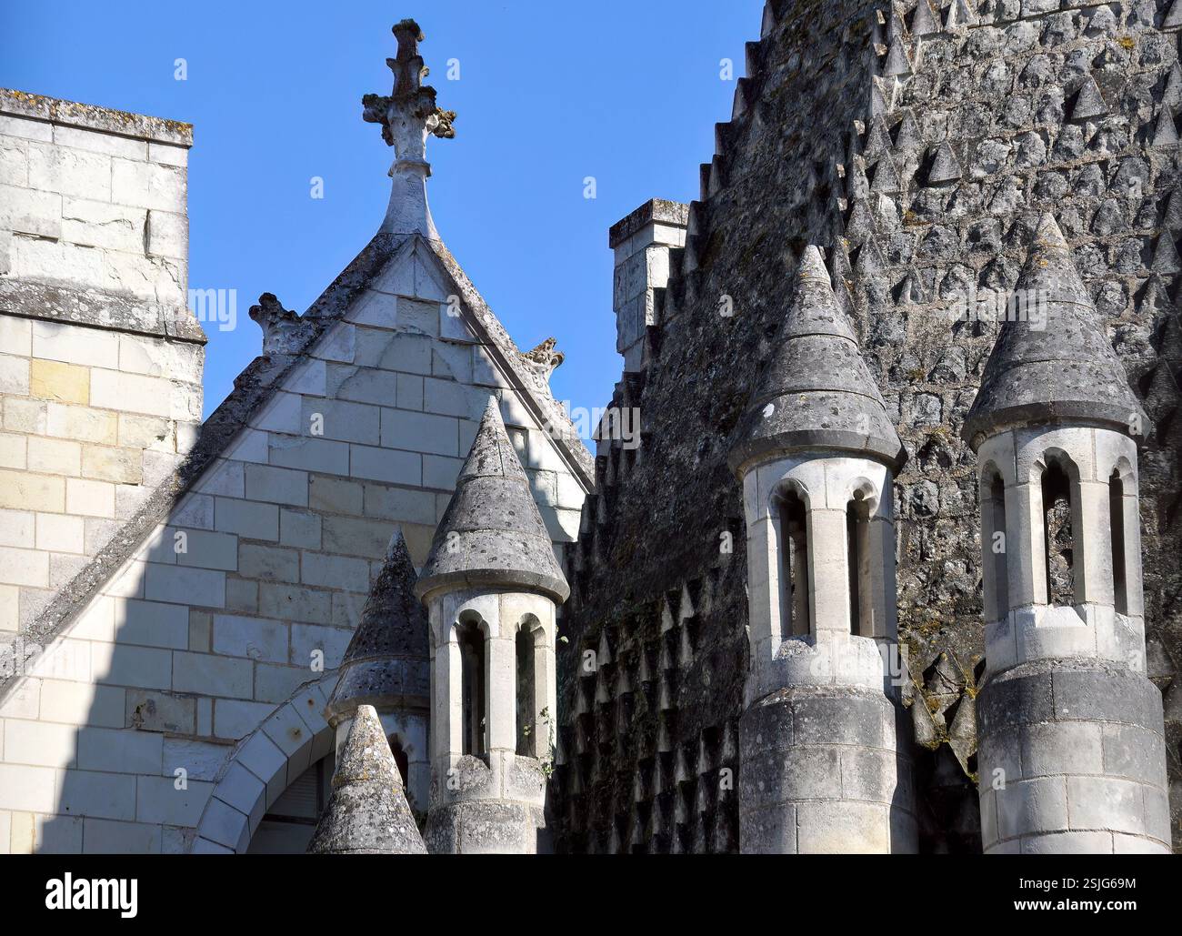 Die Abteiküchen, Fontevraud-l'Abbaye, Fontevraud Abbey, Frankreich, Europa, UNESCO-Weltkulturerbe Stockfoto