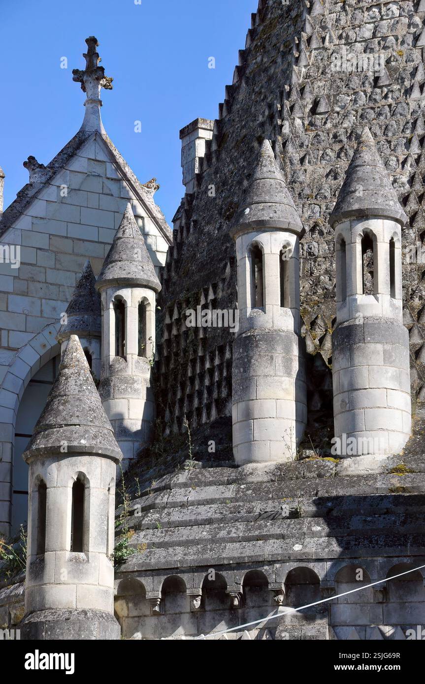 Die Abteiküchen, Fontevraud-l'Abbaye, Fontevraud Abbey, Frankreich, Europa, UNESCO-Weltkulturerbe Stockfoto
