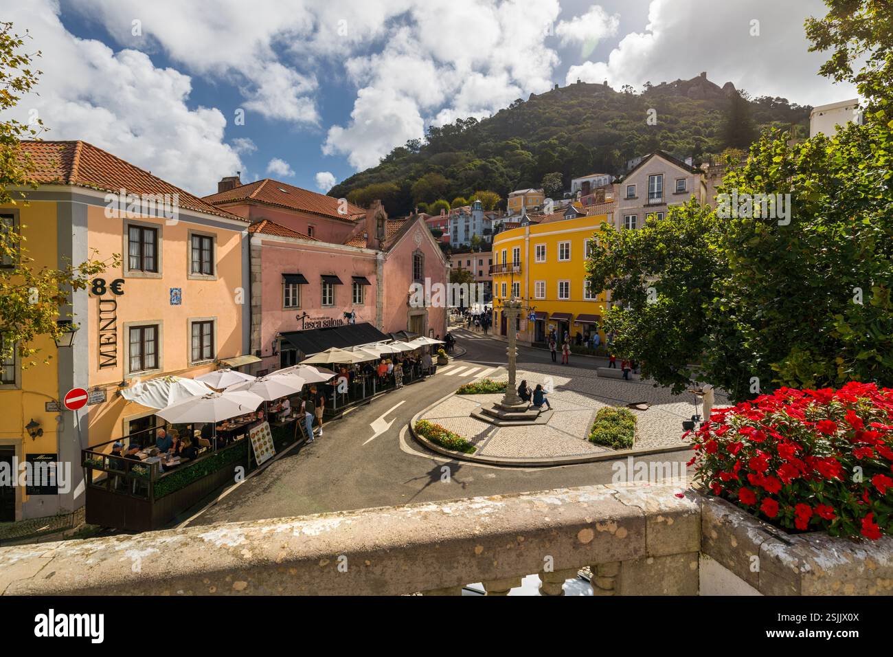 Praca da Republica, Sintra, Lissabon, Portugal Stockfoto